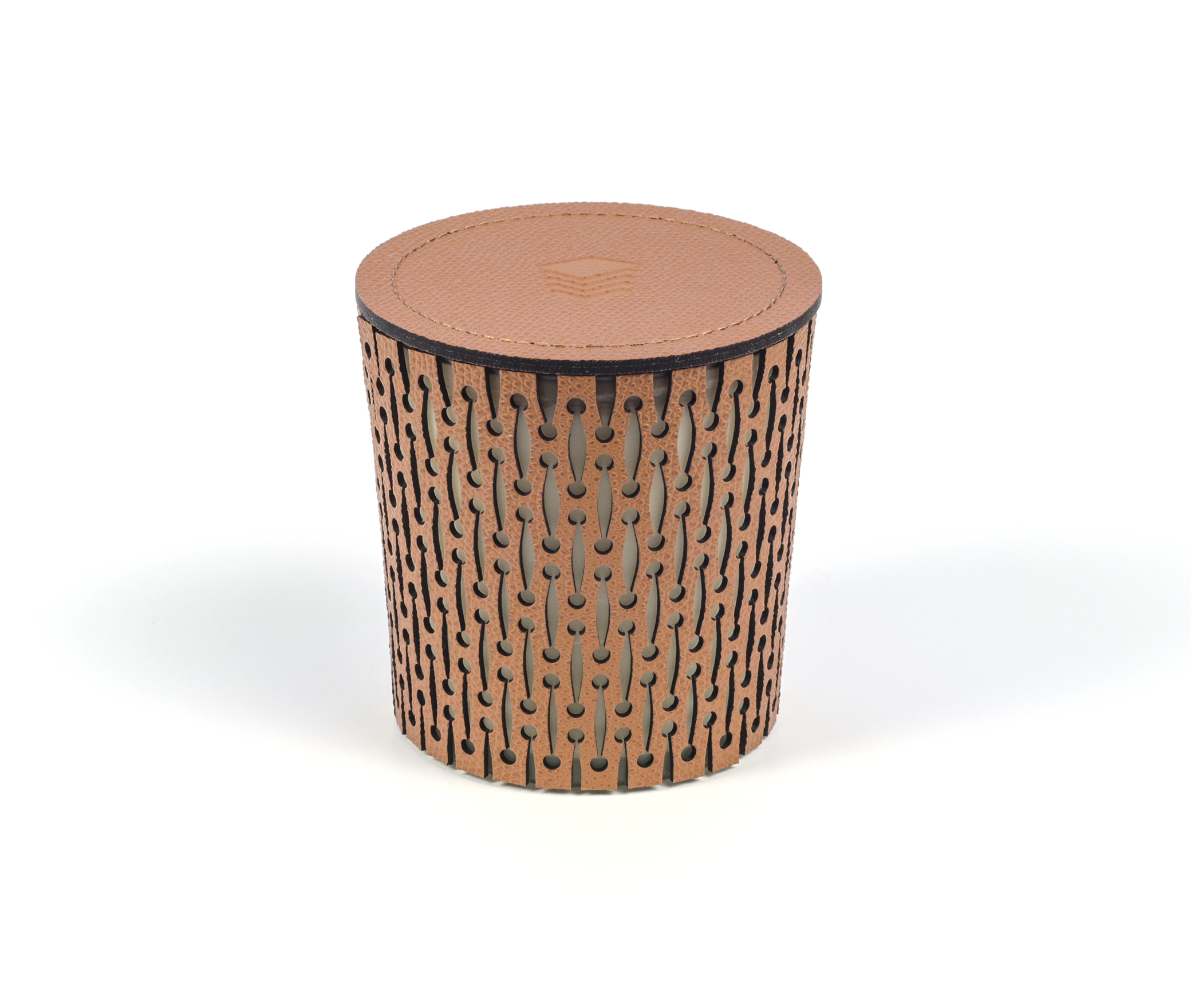 Свеча Pinetti - Ø9XH9 см / регенерированная зернистая кожа_кремовый 00.106.083.027 - Вид №2