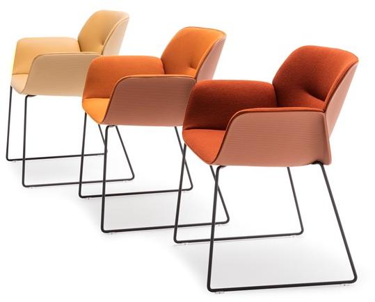 Andreu World Стул на санках с подлокотниками Nuez So2783 - Вид №3