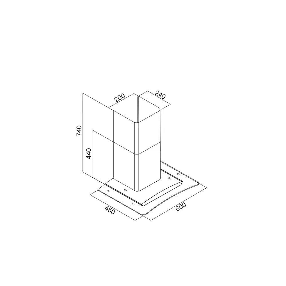 Вытяжка ORE «Glasset» 60L, 60 см, цвет чёрный 81995436 STLM-2129656  - Вид №9