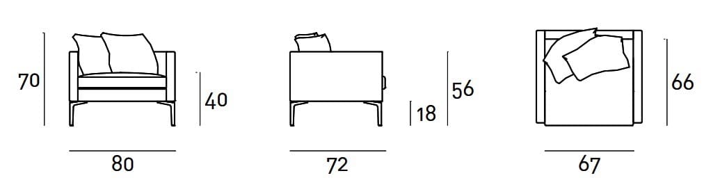 Кресло с подлокотниками Living Divani клан ARCH-00066204 - Вид №8
