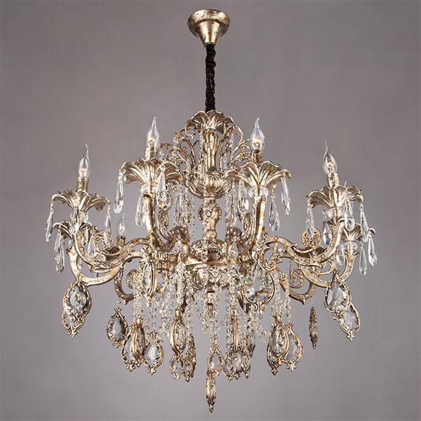 Люстра подвесная золотистая Bogates 271/10 Strotskis BOGATES ДИЗАЙНЕРСКИЕ, СВЕЧИ 00-3887116 Золото  - Вид №2