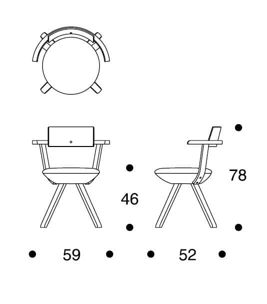 Вращающийся стул с мягкой березой Artek RIVAL ARCH-00065368 - Вид №11