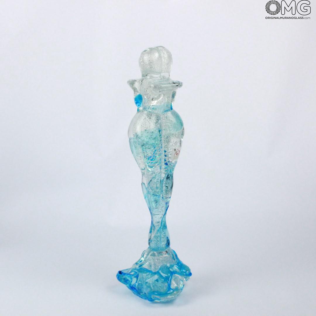 666 ORIGINALMURANOGLASS Скульптура Влюбленные - Amore Azzurra - муранское стекло OMG 10 см  - Вид №1