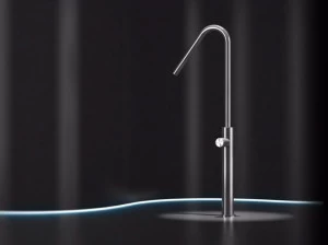 HIR7L Radomonte Смеситель для раковины напольный, однорычажный, из полированной нержавеющей стали,  HIRO