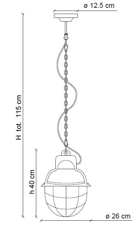 Керамический подвесной светильник FERROLUCE Industrial ARCH-00067090 - Вид №2
