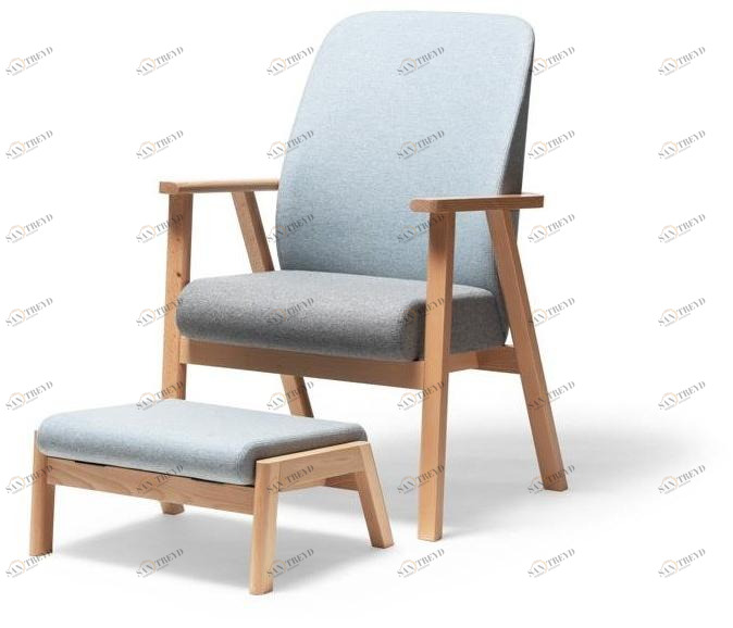 TON Кресло с обивкой из ткани с подставкой для ног Santiago 02 sun-id-1413957