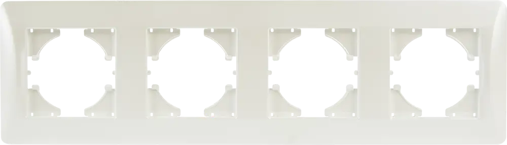Рамка GUSI Electric Ugra для 4 розеток и выключателей в жемчужном исполнении 83865152