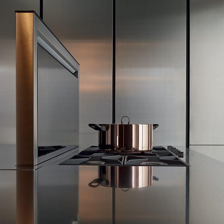 Poliform Кухня из стали и дерева с полуостровом sun-id-1424834 - Вид №23