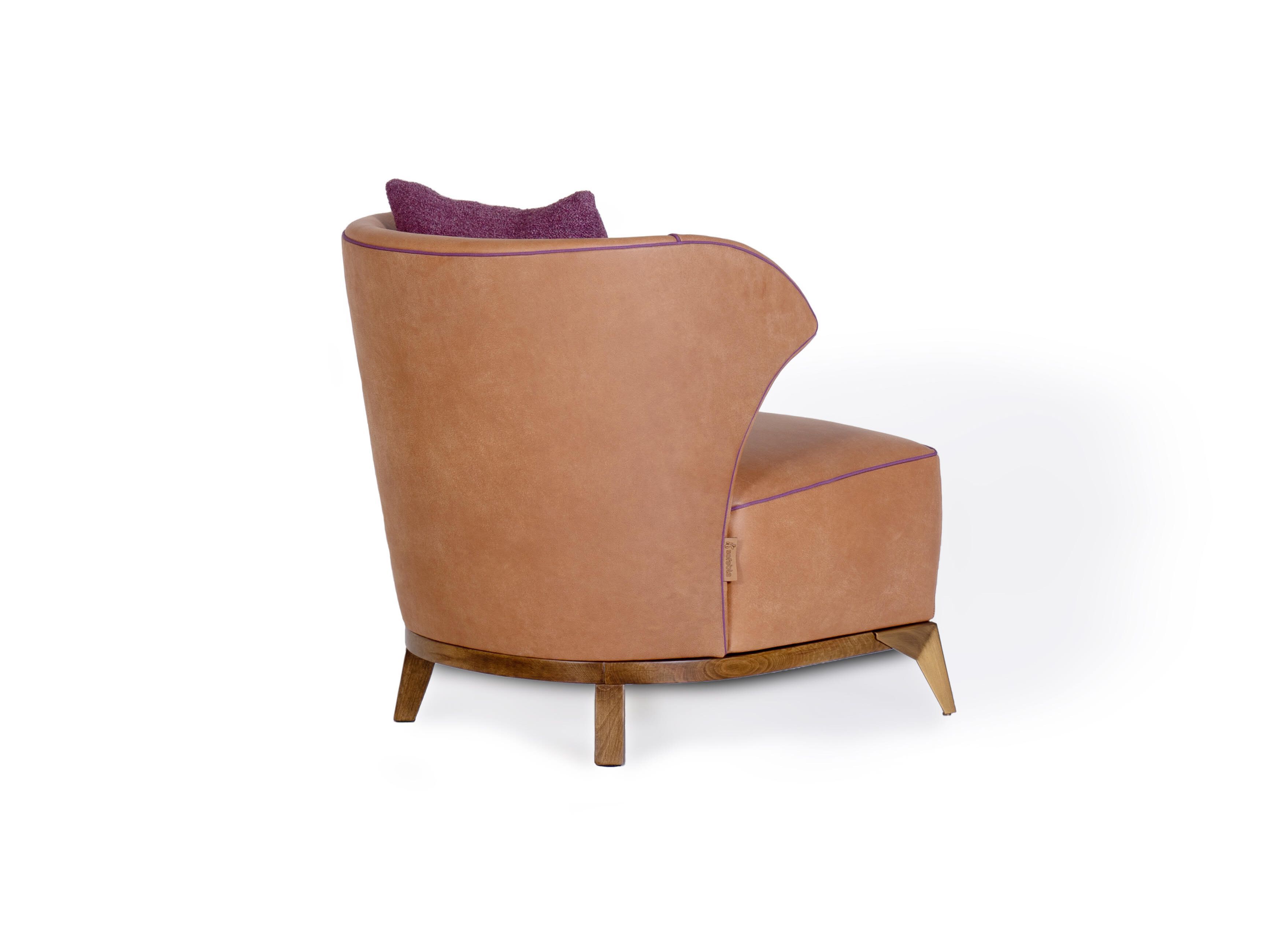 Дикий кожаный стул Mantellassi 1926 Agostina ARCH-00040728 - Вид №7