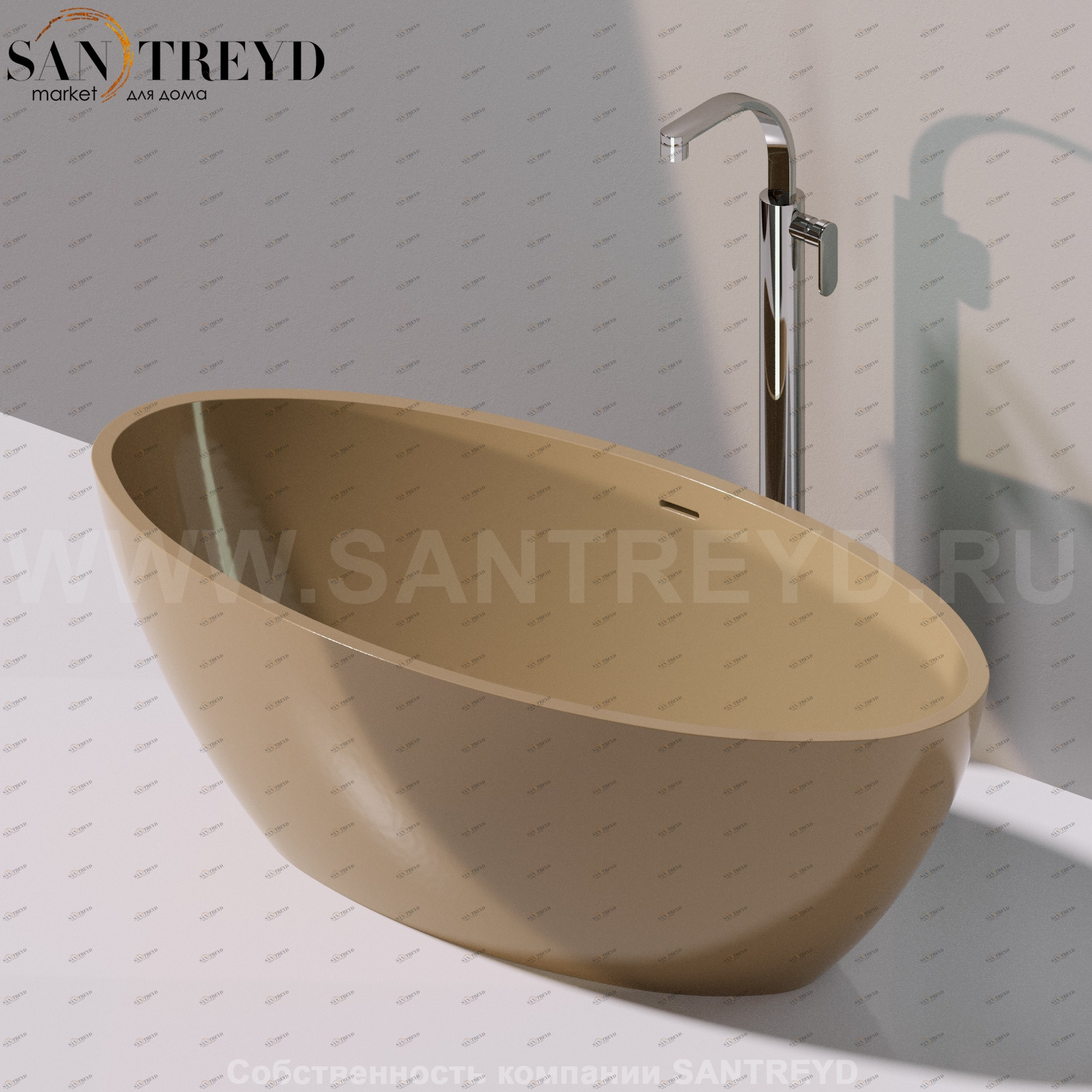 Flaminia APP Ванна свободностоящая 150 см коричневая AP150V.7503 Ceramica Flaminia AP150V7503