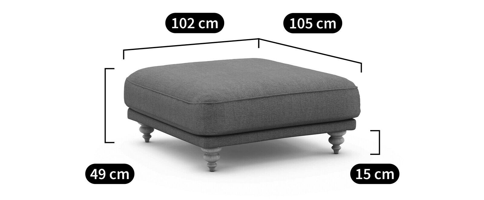 Бархатная мягкая подставка для ног AMPM Lazare ARCH-00107482 - Вид №9