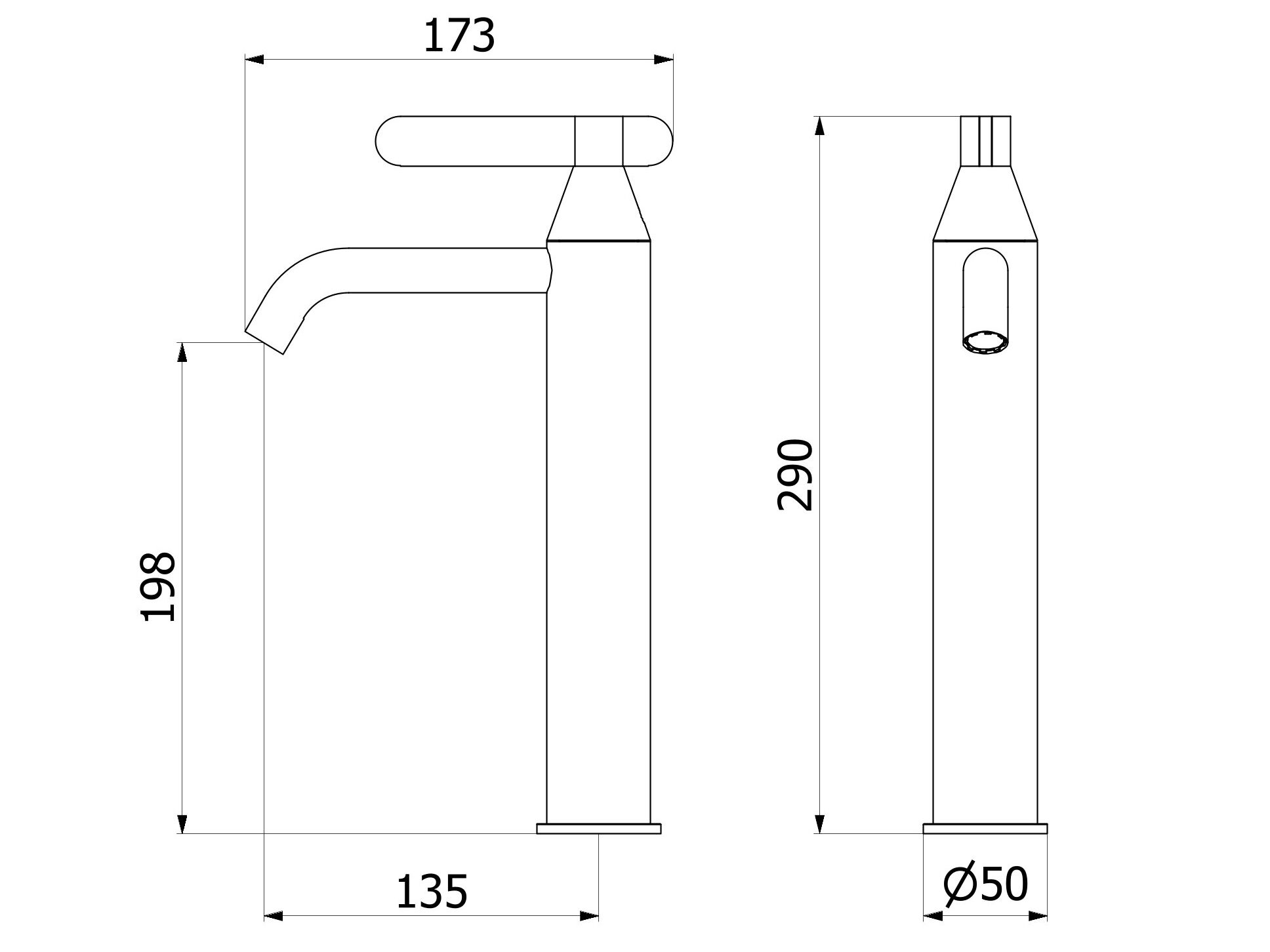 Смеситель для раковины с автоматическим сливом IB Soho ARCH-00147667 - Вид №6