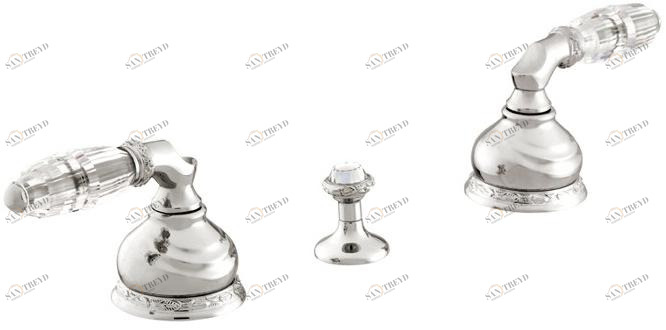 Bronces Mestre Смеситель для биде на 3 отверстия с кристаллами swarovski® Austral sun-id-1428911