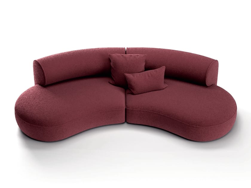 2-местный изогнутый тканевый диван Natuzzi Italia MELODY ARCH-00067992