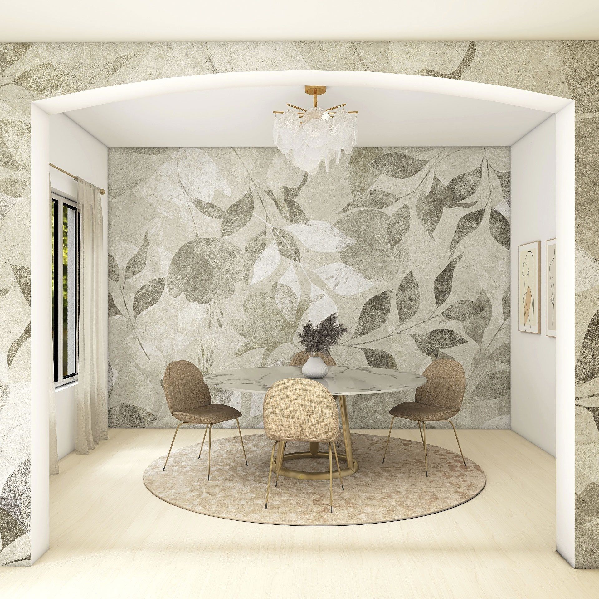 Панорамные обои с цветочными мотивами Rimura 2022 ARCH-00137619 - Вид №1