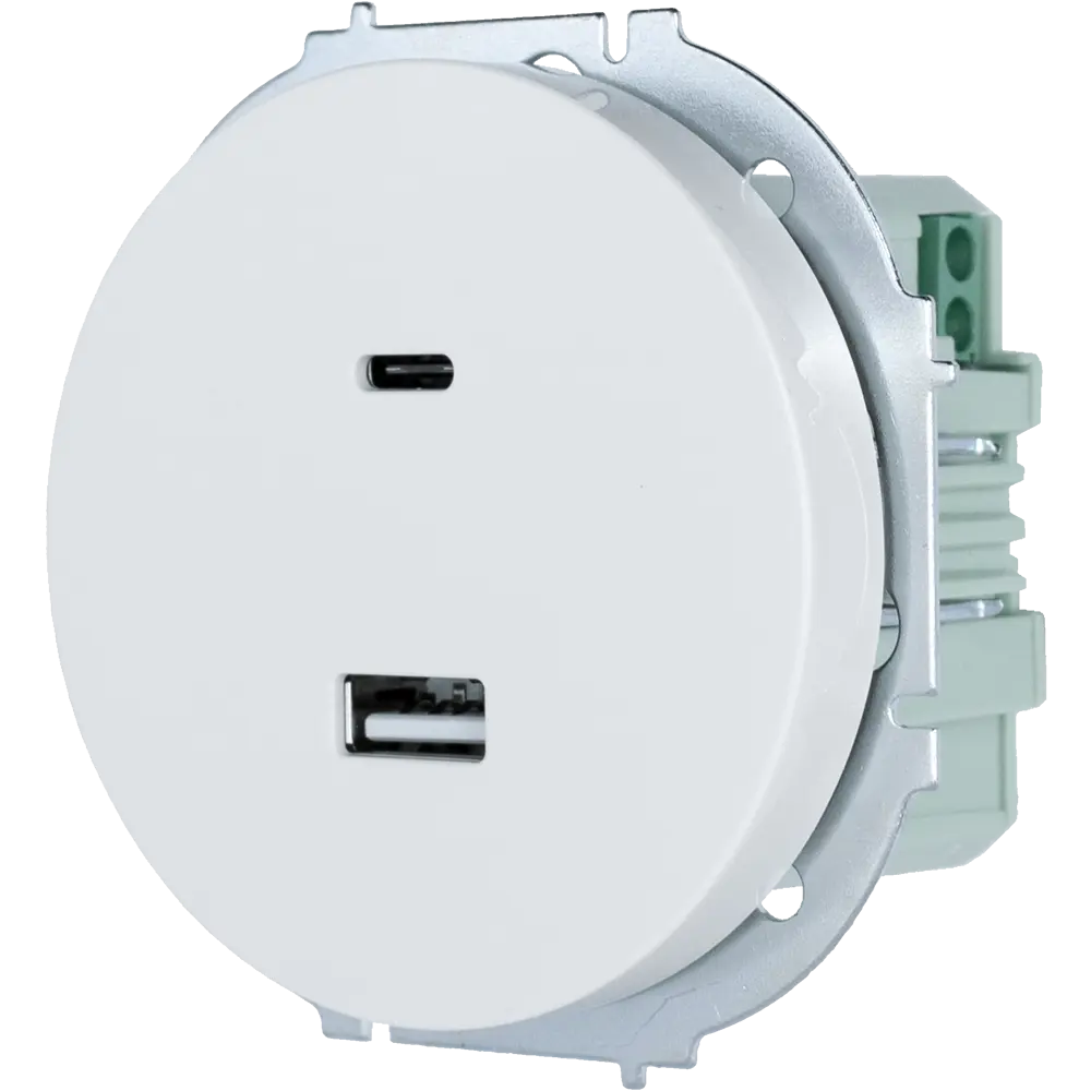 Розетка TC+USB встраиваемая Osen цвет белый 89424726 STLM-2195339 LEZARD - Вид №1