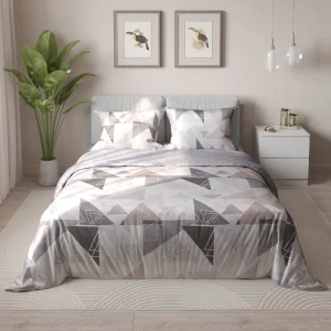 Комплект постельного белья Amore Mio Арнуво полутораспальный сатин белый