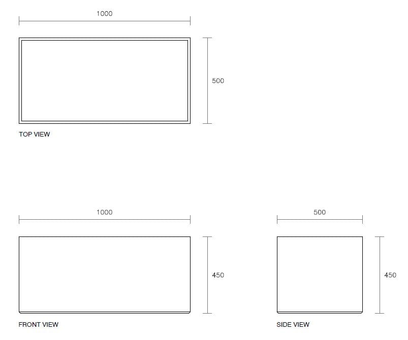 Плантатор из армированного волокном бетона SIT коробка ARCH-00001869 - Вид №3
