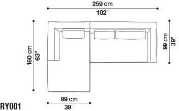 B&B Italia Модульный угловой диван из ткани Ray sun-id-1435354 - Вид №26