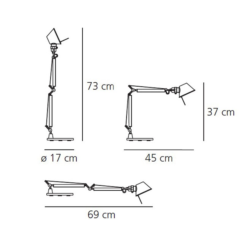 Artemide Tolomeo A011810 лампа настольная красная 54264 - Вид №6