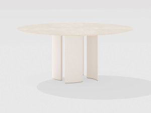 Круглый садовый стол из керамогранита