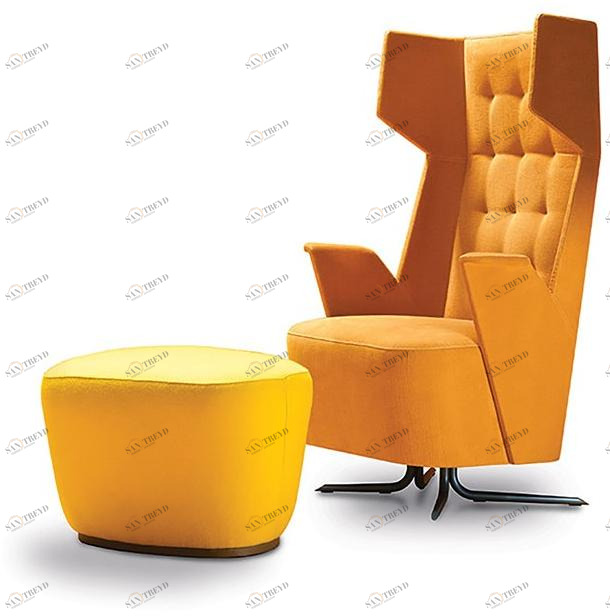 ESTEL GROUP Кресло с подголовником из ткани с высокой спинкой Embrasse sun-id-1474090