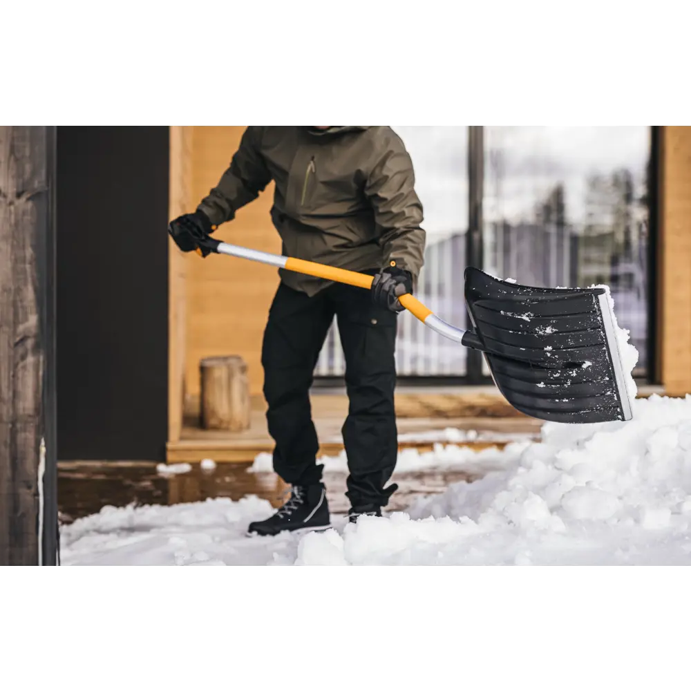 Лопата для уборки снега Plantic Ergonomic 152 см полипропилен с черенком из алюминия STLM-2068258 - Вид №2