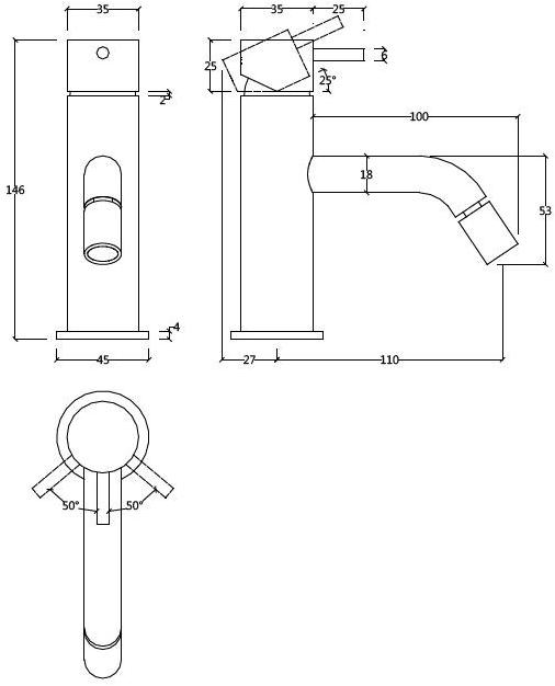 Water Evolution Смеситель для биде из хромированной латуни Flow sun-id-1442850 - Вид №5