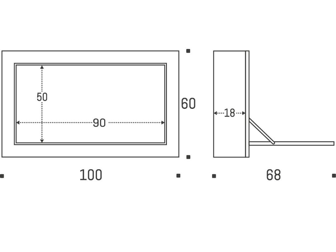 Фанерный подвесной письменный стол с откидными дверцами AMBIVALENZ Fläpps Box 100x60x20 ARCH-00014347 - Вид №5