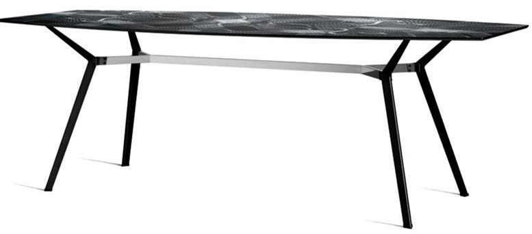 Moroso Прямоугольный стол из стали и хрусталя Pylon sun-id-1361972 - Вид №1