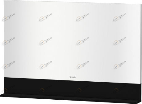 VE757004040 Vero Зеркало с полочкой внизу Черный глянцевый лак Duravit