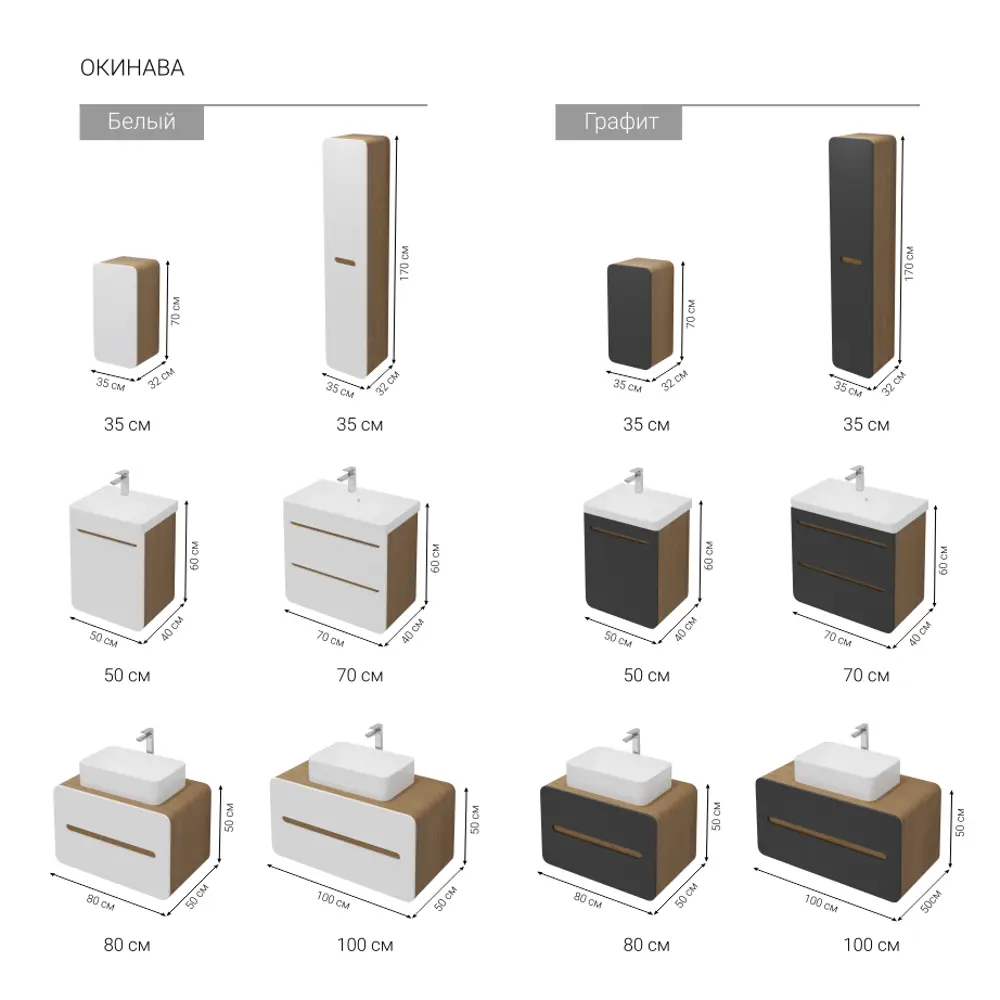 Santreyd Окинава — подвесная тумба для раковины 100 см 85282097 Ванная комната STLM-0981168 - Вид №6
