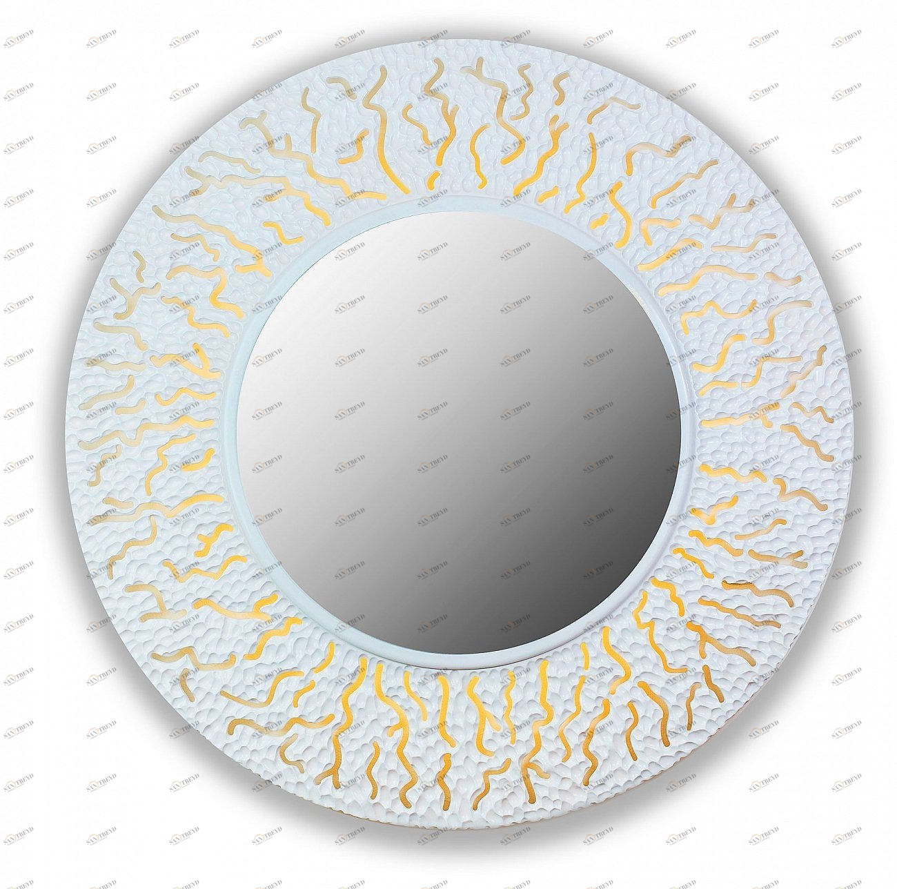 Зеркало круглое настенное белое CORAL IN SHAPE CORAL 00-3860091 Белый