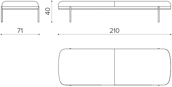 AB 3P00 Bench True Design Abisko  - Вид №1