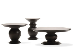 Круглый деревянный журнальный столик