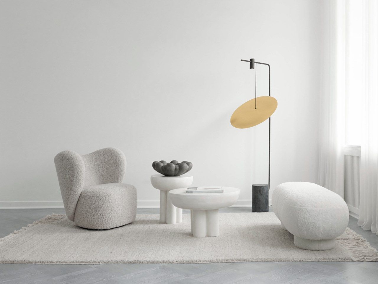 Низкий круглый журнальный столик из волокнистого цемента 101 Copenhagen Crown ARCH-00143243 - Вид №5