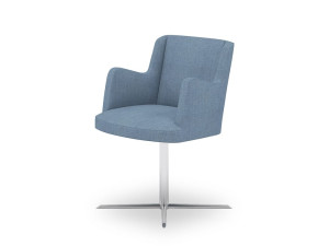 Мягкий тканевый стул с подлокотниками