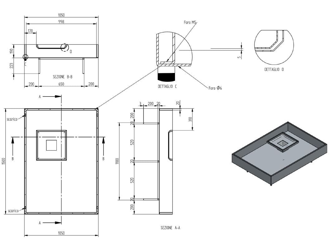 Газовый тройной открытый камин ITALKERO NINFEA ARCH-00015201 - Вид №3