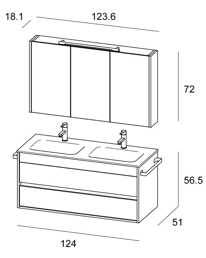 Duetto – 14 Mastella  Duetto  Комплект мебели для ванной - Вид №4