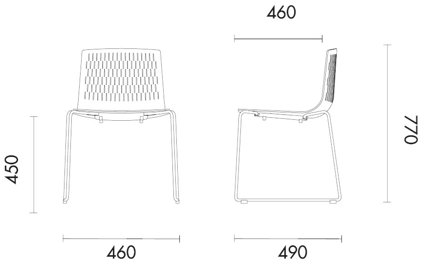 Grado Design Санный стул из полипропилена Dash Das-ch-04b-1 - Вид №2