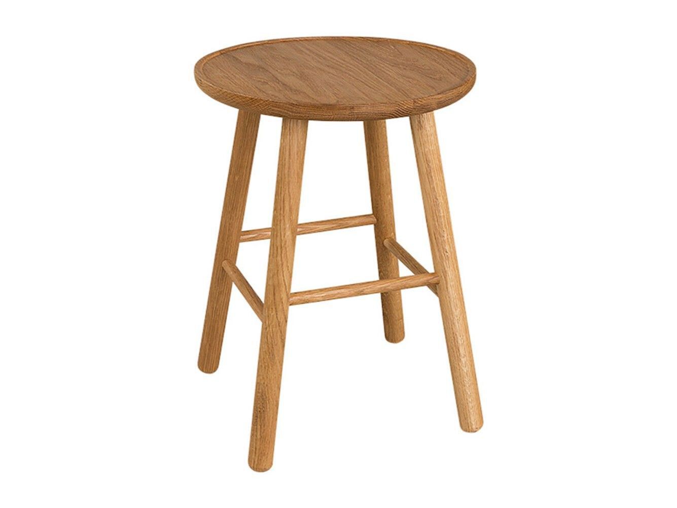 Дубовый табурет с подставкой для ног In Stock Hans K ARCH-00144912 - Вид №1