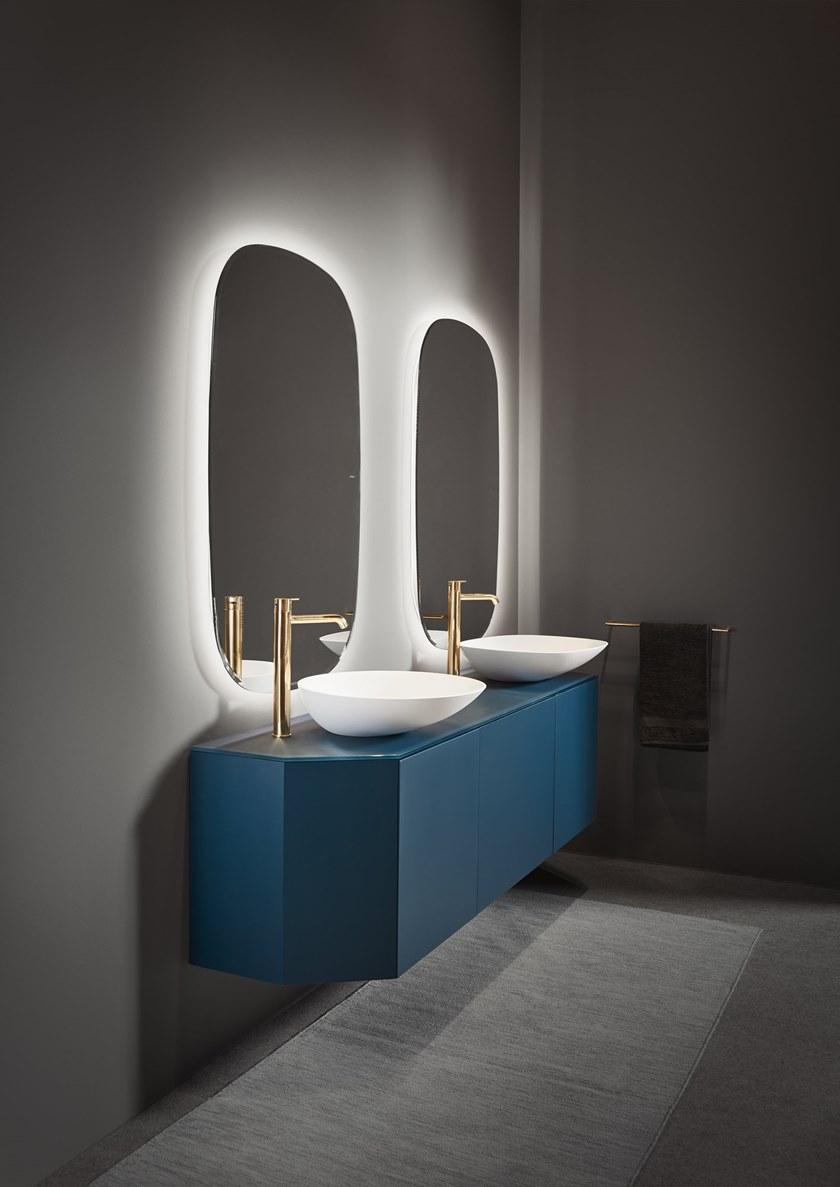 INBANI Тумба под умывальник из дерева подвесная с дверцами Forma sun-id-1414818 - Вид №2