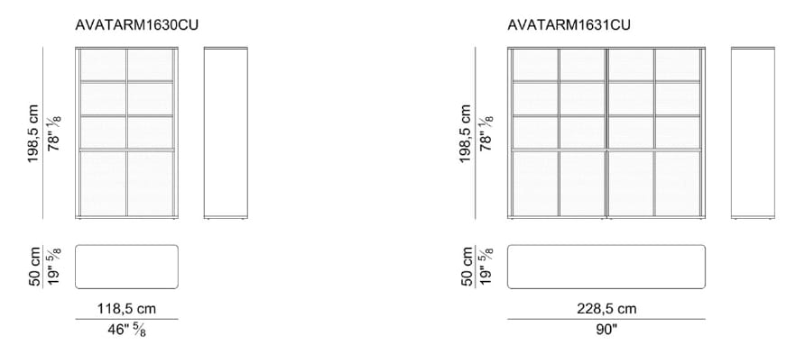 Деревянный высокий офисный книжный шкаф i 4 Mariani Аватар ARCH-00037965 - Вид №3