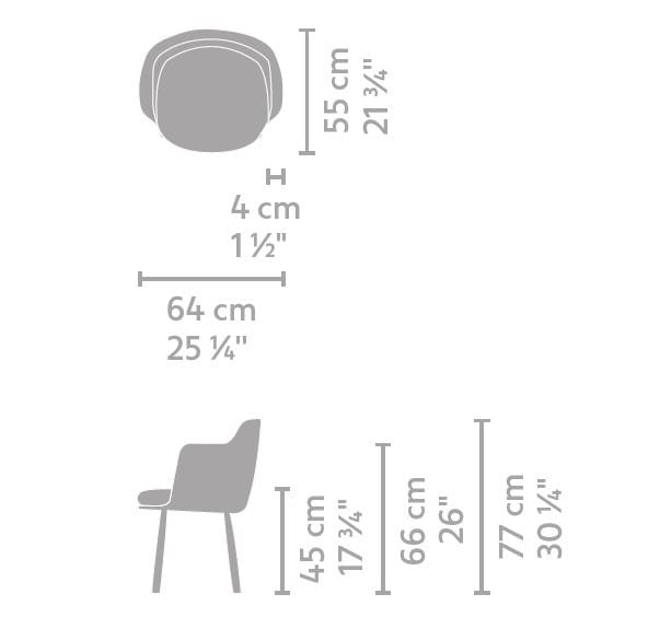 Мягкий тканевый стул с подлокотниками Linteloo Heath ARCH-00087118 - Вид №2
