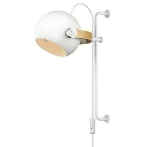 Светильник настенный D.C long, Ø18, белый/дуб