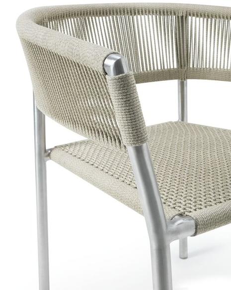 Ethimo Штабелируемый садовый стул из веревки Kilt Kisa00cg0 - Вид №4