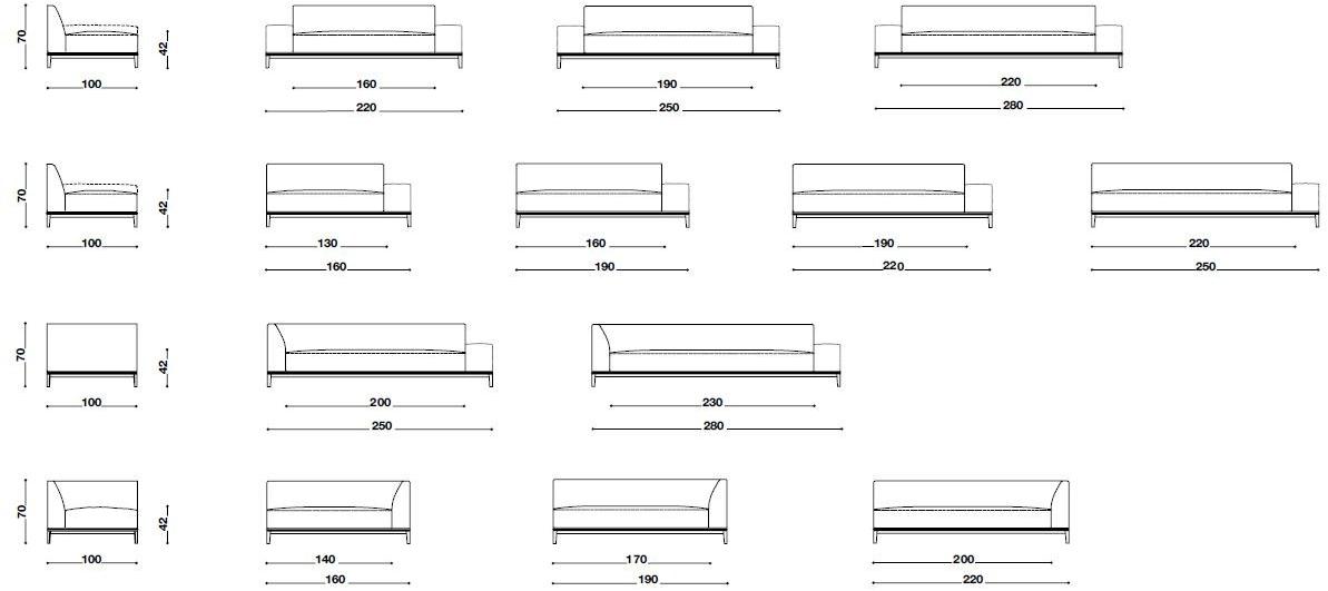 Désirée divani Модульный тканевый диван с шезлонгом sun-id-1478325 - Вид №7