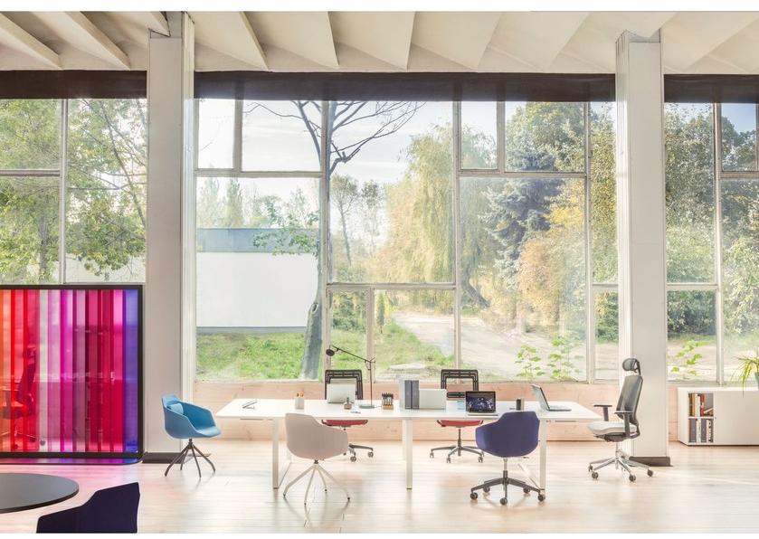 MDD Вращающийся стул на козелке из ткани с подлокотниками Ultra sun-id-1389760 - Вид №2