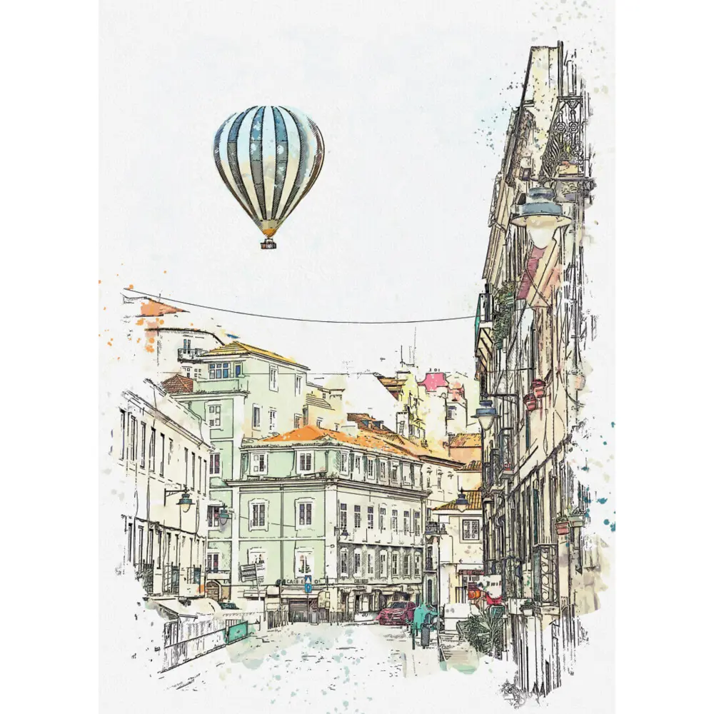 Фотообои Улица в Лиссабоне бумажные, 184x254см, WM-120 POSTERMARKET STLM-2210673