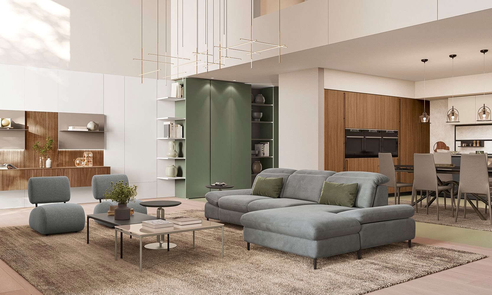 Модульный тканевый диван с отсеком для хранения Febal Casa Must ARCH-00047729 - Вид №4